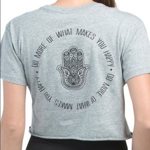 Miken Crop Top size M NWT Gray